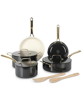 Martha Stewart Collection Premium Ceramic Nonstick Aluminum 10-Pc. Cookware Set, Created for Macy's