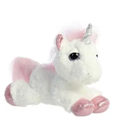 Aurora Medium Heavenly White Unicorn Dreamy Eyes Enchanting Plush Toy White 10"