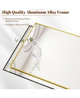 Homlux 24"x36" Rectangular Wall Mirror with Black Aluminum Alloy Frame