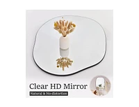 Homlux Irregular Wall Mounted Mirror 24"x32" in Black