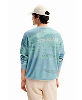 Desigual Men's Japanese landscape sweatshirt