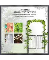 Multipurpose Wedding Arch and Garden Gate with Trellises and Lockable Gate