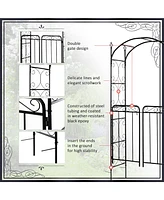 Streamdale Furniture Multipurpose Wedding Arch and Garden Gate with Trellises and Lockable Gate