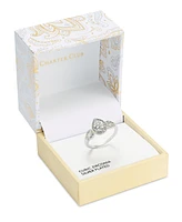 Charter Club Silver-Tone Stone & Crystal Pear Halo Statement Ring, Created for Macy's