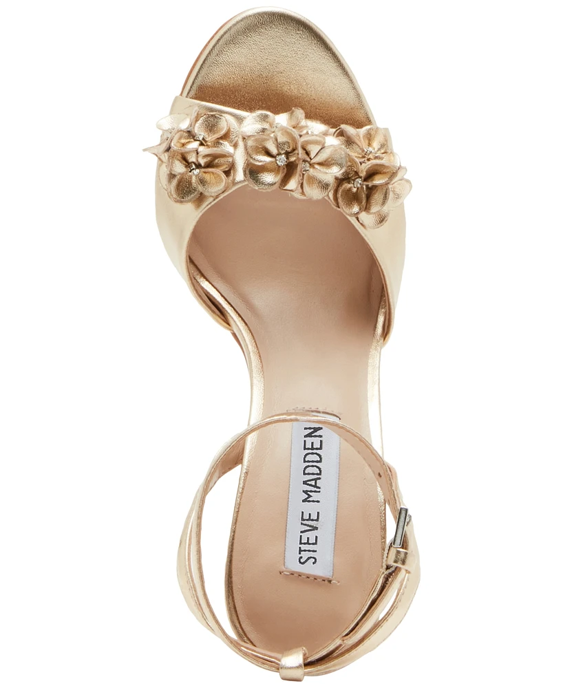 Steve Madden Women's Floral Two-Piece Stiletto Dress Sandals