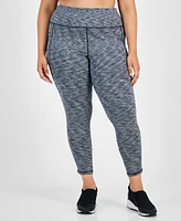 Id Ideology Plus High Rise Spacedye 7/8 Leggings, Created for Macy's