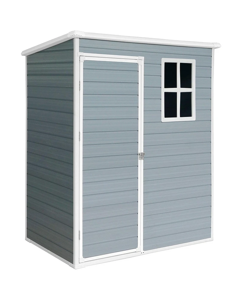 Mondawe 5x3ft Resin Outdoor Storage Shed Kit-Perfect to Store Patio Furniture,Grey