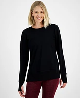 Id Ideology Women's Comfort Crewneck Long-Sleeve Tunic Top, Created for Macy's