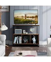 Sugift Modern Kitchen Buffet Sideboard with 3 Compartments