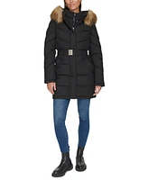 Tommy Hilfiger Women's Faux-Fur-Trim Hooded Puffer Coat, Created for Macy's