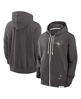 Nike Men's Charcoal Toronto Blue Jays Authentic Collection Travel Player Performance Full-Zip Hoodie