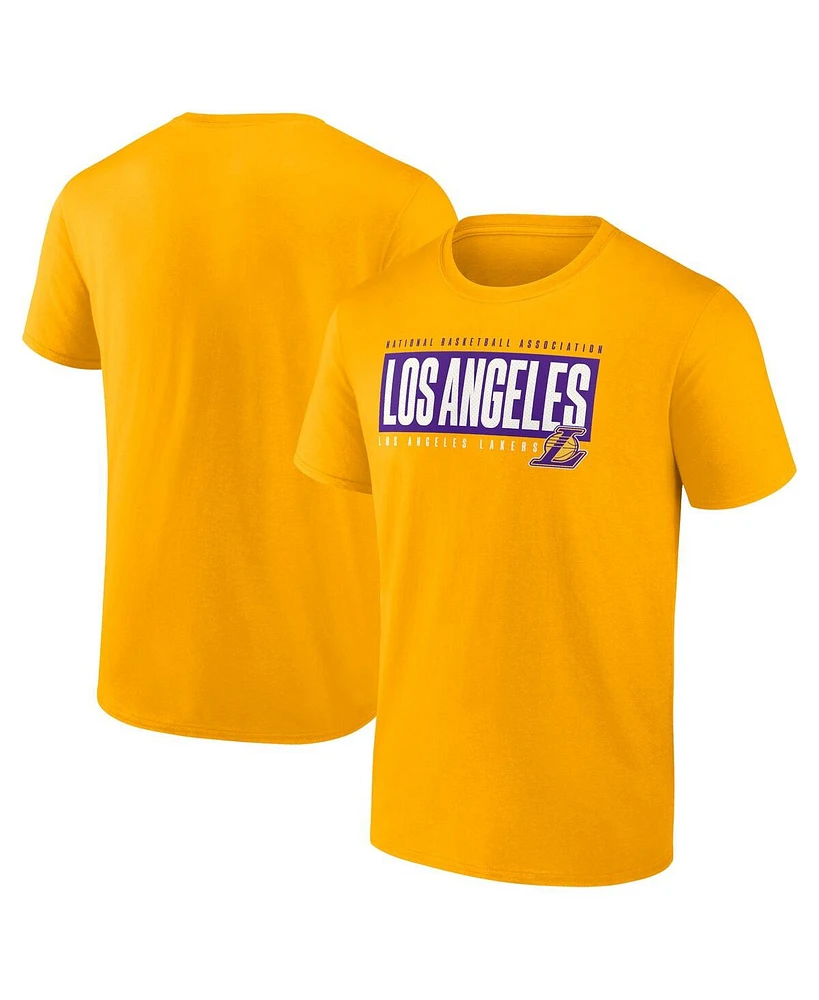 Fanatics Men's Gold Los Angeles Lakers Box Out T-Shirt