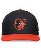 Nike Men's Black/Orange Baltimore Orioles Evergreen Two-Tone Snapback Hat