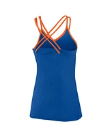 Fanatics Women's Royal New York Mets Go for It Strappy V-Neck Tank Top