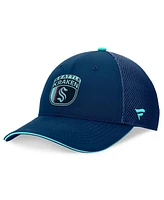 Fanatics Men's Deep Sea Blue Seattle Kraken 2024 Nhl Draft on Stage Trucker Adjustable Hat