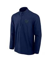 Fanatics Men's Navy Houston Texans Front Office Woven Quarter-Zip Jacket