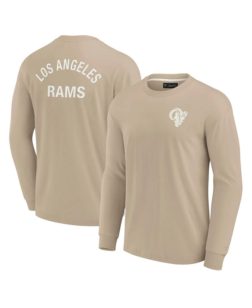 Fanatics Men's and Women's Khaki Los Angeles Rams Elements Super Soft Long Sleeve T-Shirt