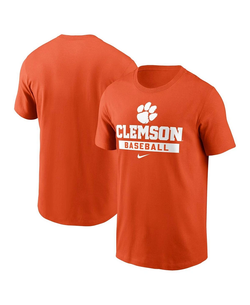 Nike Men's Orange Clemson Tigers Baseball T-Shirt