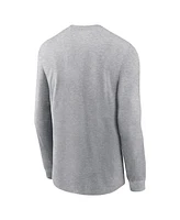 Nike Men's Heather Gray Ohio State Buckeyes Legacy Primary Logo Long Sleeve T-Shirt