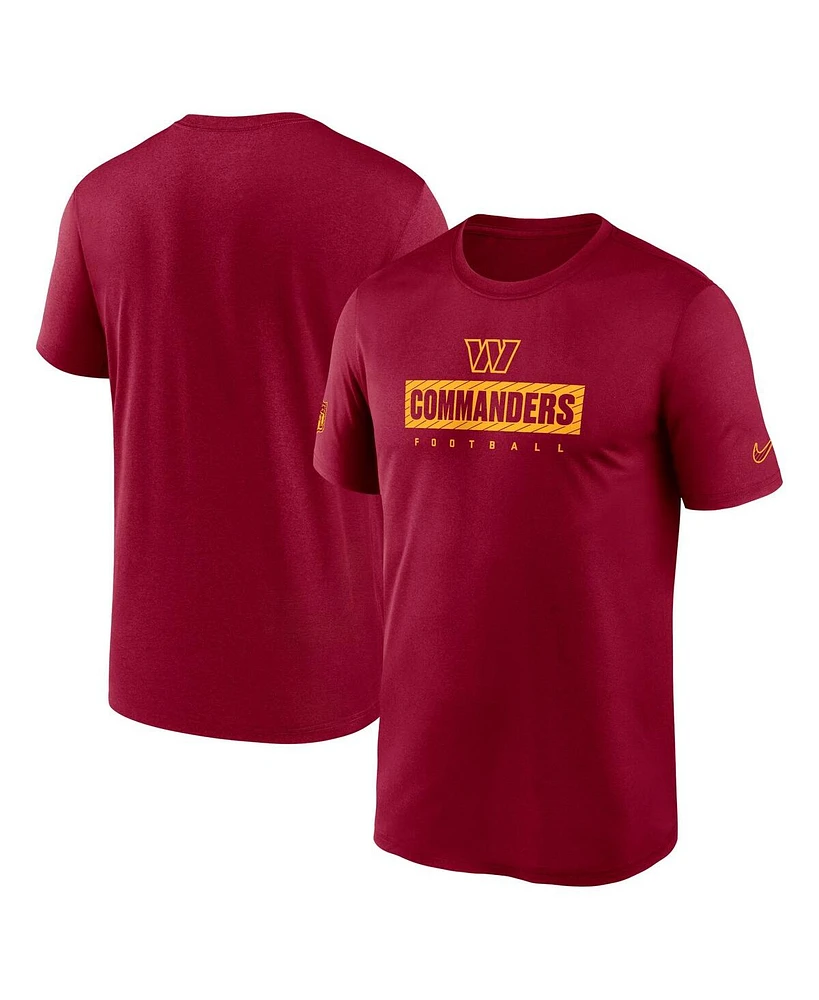 Nike Men's Burgundy Washington Commanders Sideline Legend Performance T-Shirt