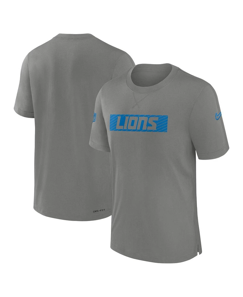 Nike Men's Gray Detroit Lions Sideline Player Performance T-Shirt