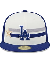 New Era Men's Cream/Royal Los Angeles Dodgers 2024 Mlb All-Star Game Workout 59FIFTY Fitted Hat