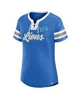 Fanatics Women's Blue Detroit Lions Original State Lace-Up T-Shirt