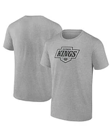 Fanatics Men's Heather Gray Los Angeles Kings New Primary Logo T-Shirt