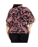 City Chic Women's Paisley Level Top