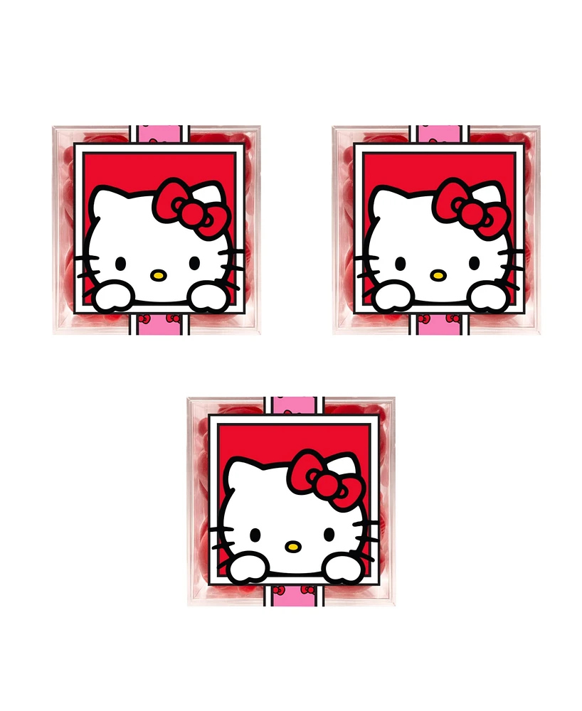 Sugarfina Hello Kitty Red Apple Gummies Candy Small Cubes, 3 Piece