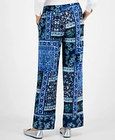 Jm Collection Women's Printed Wide-Leg Pants, Created for Macy's