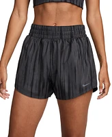 Nike Women's One Dri-fit High-Waist Brief-Lined Printed Shorts