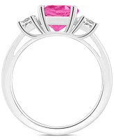 Mystic Topaz (2-3/8 ct. t.w.) & White (5/8 Three Stone Ring Sterling Silver (Also Pink Topaz)