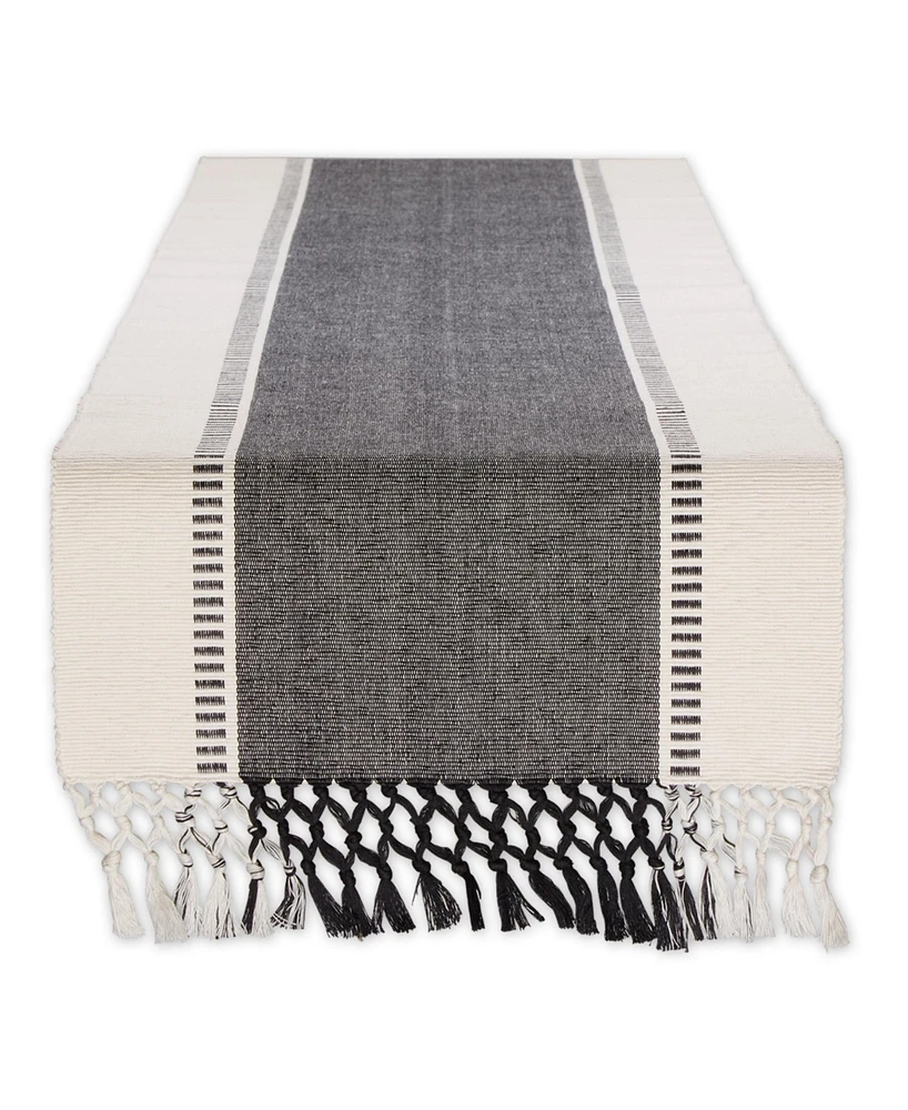 Design Imports Dobby Stripe Ribbed Table Runner, 13"x108 "
