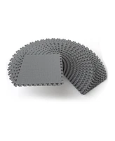 BalanceFrom Fitness 144 Sq Ft Interlocking Eva Foam Exercise Mat Tiles