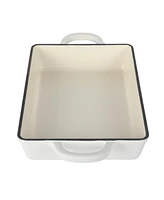 Crock Pot Crock-Pot Enamel Cast Iron Lasagna Pan - Matte Linen White