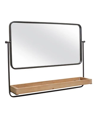 Slickblue Floating Shelf Wall Mirror, Contemporary Design