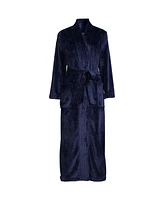 Lands' End Women's Cozy Plush Long Wrap Robe