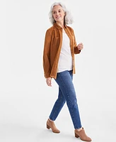 Style & Co Women's Cotton Corduroy Overshirt, Created for Macy's