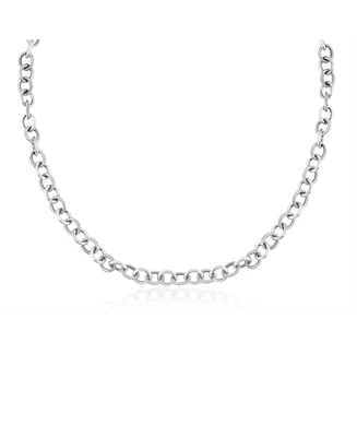 American West Jewelry Sterling Silver Oval Link Chain Necklace