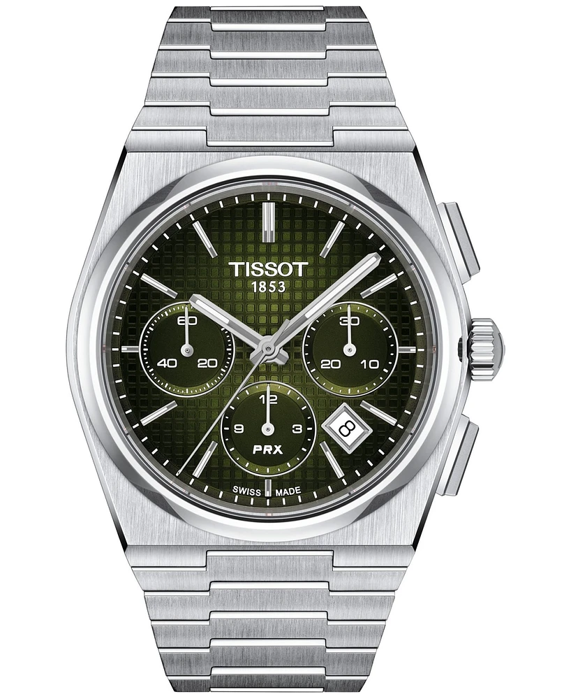 Tissot Men's Swiss Automatic Chronograph Prx Stainless Steel Bracelet Watch 42mm