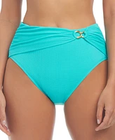 Bleu by Rod Beattie Women's Ring Hardware High-Waist Bikini Bottoms