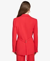 Halston Women's Notch-Collar Belted Open-Front Blazer