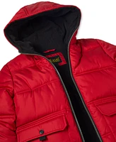 Ixtreme Toddler & Little Boys Fleece-Lined Full-Zip Hooded Puffer Jacket with Ribbed-Knit Beanie
