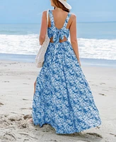 Cupshe Women's Ditsy Floral Cutout Maxi Beach Dress