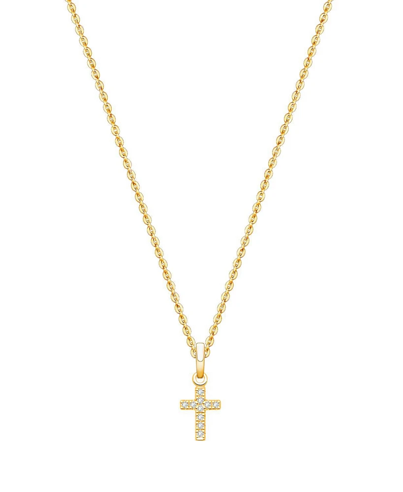 Tiny Blessings Kids Children's 14K Gold Divine Light Cross 13-14" Necklace