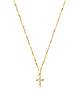 Tiny Blessings Kids Children's 14K Gold Divine Light Cross 13-14" Necklace