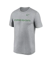 Nike Men's Heather Gray Oregon Ducks Primetime Legend Wordmark T-Shirt