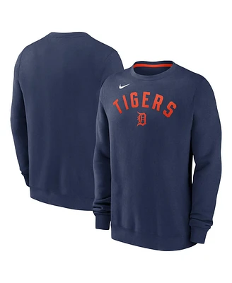 Nike Men's Navy Detroit Tigers Classic Fleece Performance Pullover Sweatshirt