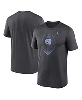 Jordan Men's Anthracite North Carolina Tar Heels Primetime Legend Icon Performance T-Shirt